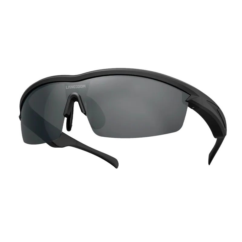 AirNova noir | Lunettes sport audio open ear – MP3 Intégré – Langsdom