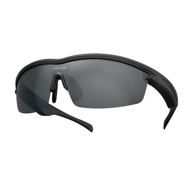 AirNova noir | Lunettes sport audio open ear – MP3 Intégré – Langsdom