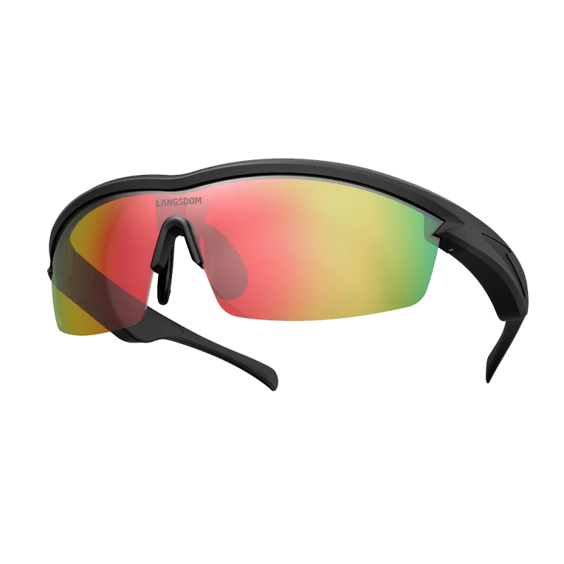 AirNova rouge | Lunettes sport audio open ear – MP3 Intégré – Langsdom