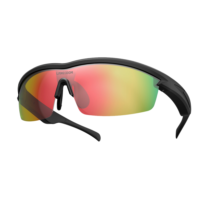 AirNova rouge | Lunettes sport audio open ear – MP3 Intégré – Langsdom