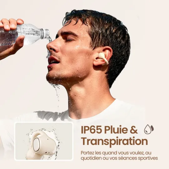 AirSoul Mix – Écouteurs Clip-On Open-Ear IP65 résistants à la transpiration – Langsdom