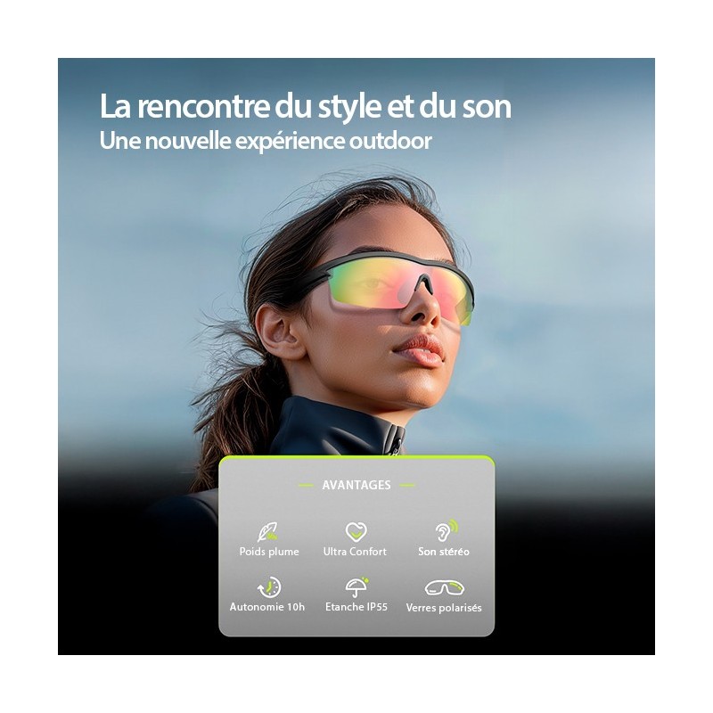 AirNova | Lunettes sport audio Open-ear – BH01 – Langsdom