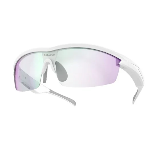 AirNova blanche | Lunettes sport audio open ear – MP3 Intégré – Langsdom LAN12006