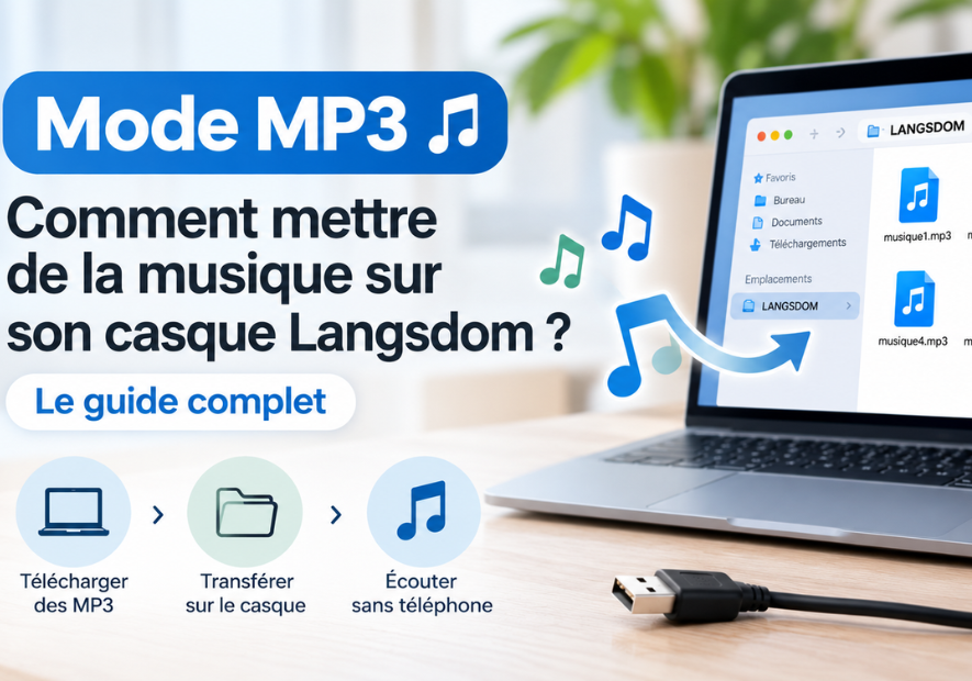 Comment utiliser le mode MP3 de son casque Langsdom ?