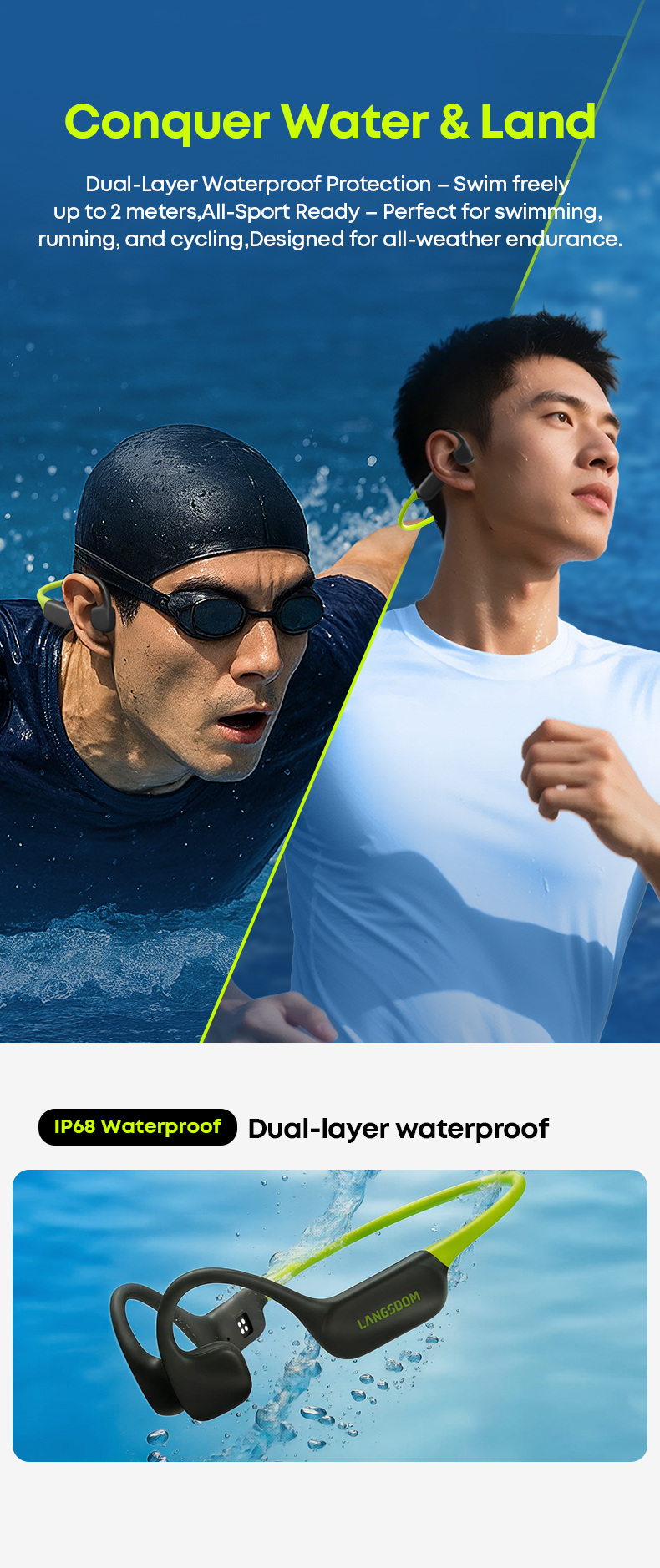 AirSwim Neo Langsdom IP68 pour la natation